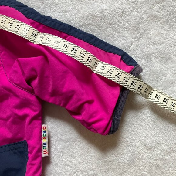 Please Mum Fleece-Lined Hooded Jacket 12-18M | Pink & Navy Windbreaker VGUC - Picture 9 of 16